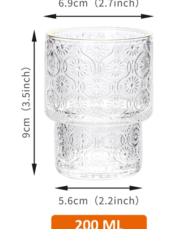 VASO VOWF200 200ML BLANCO FLORES ESTILO ORIGAMI