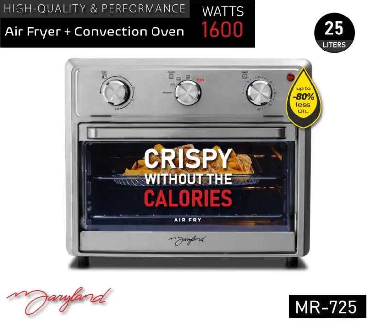 HORNO ELECTRICO CON AIR FRYER MARYLAND MR-725 25 LITROS 1600W
