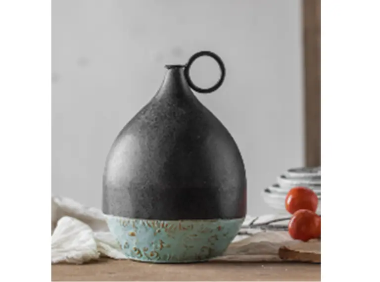 JARRON A1752 DE METAL DECORATIVO PARA EL HOGAR, SALA DE ESTAR 31CM