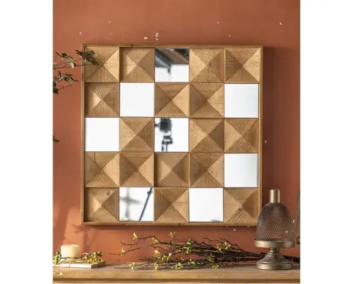 ESPEJO A2437 VINTAGE CUADRADO COLGANTE MADERA