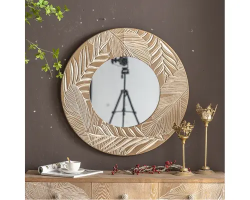 ESPEJO A2446 VINTAGE REDONDO COLGANTE MADERA