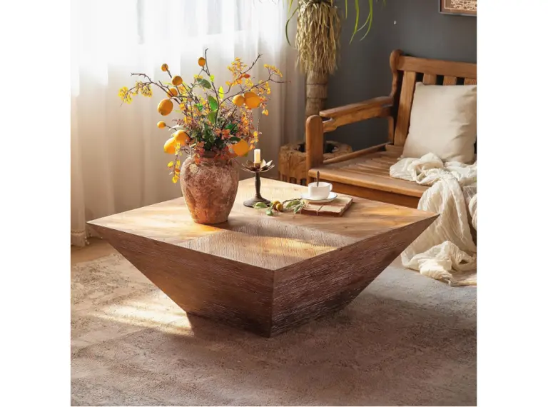 MESAS DE CENTRO 21XS1248 CUADRADAS PARA SALA DE ESTAR DE MADERA 90CM