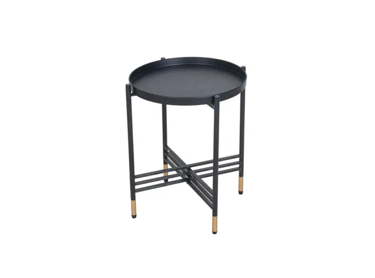 MESA 21XS1073 AUXILIAR CON BANDEJA REDONDA EXTRAIBLE  40CM