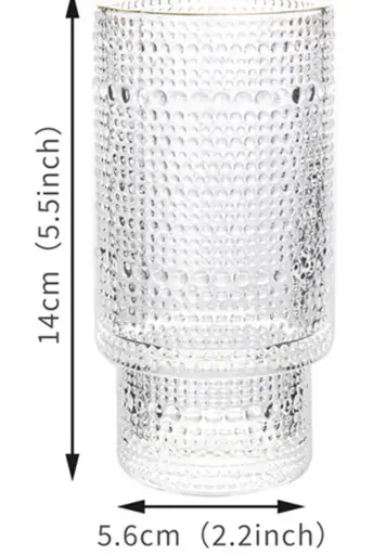 [VOW320] VASO 320ML VOW320 VIDRIO ESTILO ORIGAMI