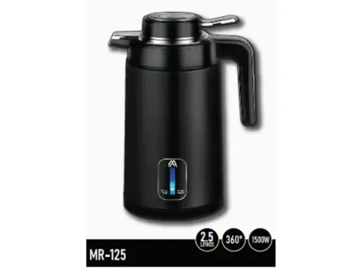 [MR-125B] HERVIDOR ELECTRICO MARYLAND TERM O ELECTRICO DE 2.5 LITROS TETERA ELECTRICA COLOR NEGRO