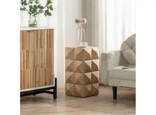 [22XSH1981] MESA AUXILIAR 22XSH1981 DE MADERA PARA SOFA 61.5CM