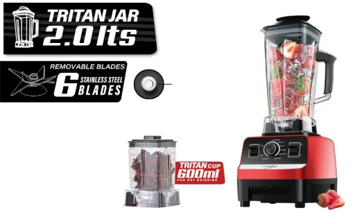 [MR-2003] MARYLAND MR-2003 LICUADORA  650W 2 LITERS CON MOLINILLO DE CAFE ROJO